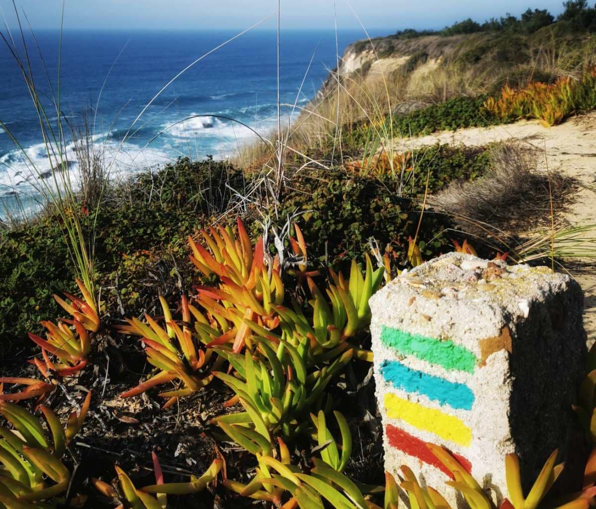 Trilho dos Pescadores Rota Vincentina trail marking